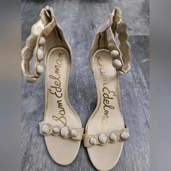 Sam Edelman Addison Women Classic Nude Ankle Strap Sandal Heels Size 9M - Picture 2 of 7